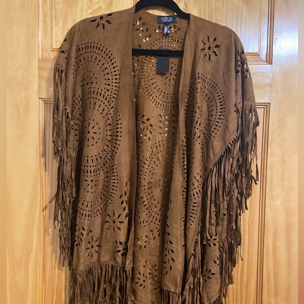 Chocolate brown Boho shawl new with tags festival style